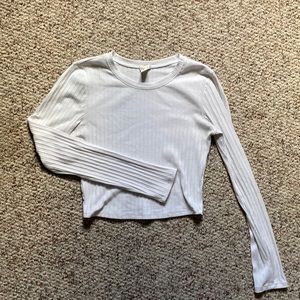 Cropped long sleeve tee